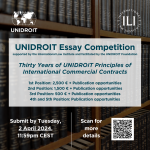30 Years of the UNIDROIT Principles of International Commercial Contracts – Essay Competition